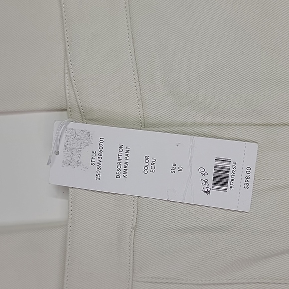 VERONICA BEARD NWT KIMRA CROPPED PANTS ECRU  Size 10 - Picture 7 of 15